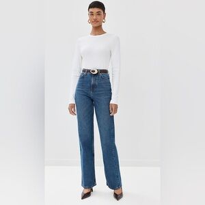 Reformation Wilder High Rise Wide Leg Jeans in Cleary Size 28